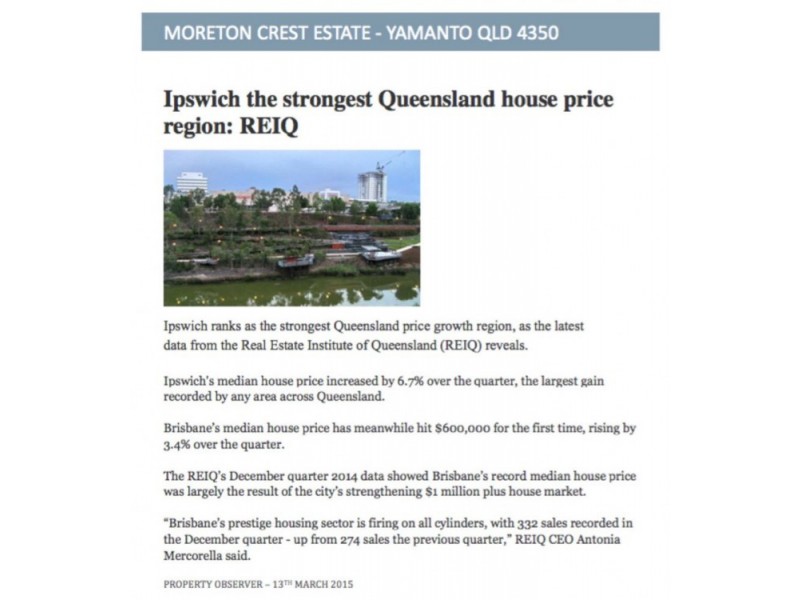 Lot 149 Sarah Drive, ” MoretonCrest”, Yamanto QLD 4305