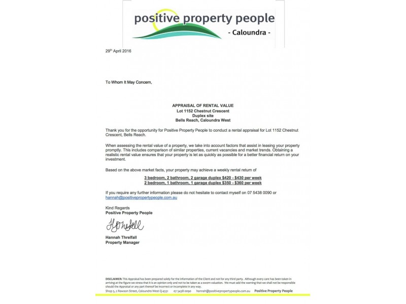 Lot 1152 Chestnut Cresent, Bells Reach, Caloundra QLD 4551
