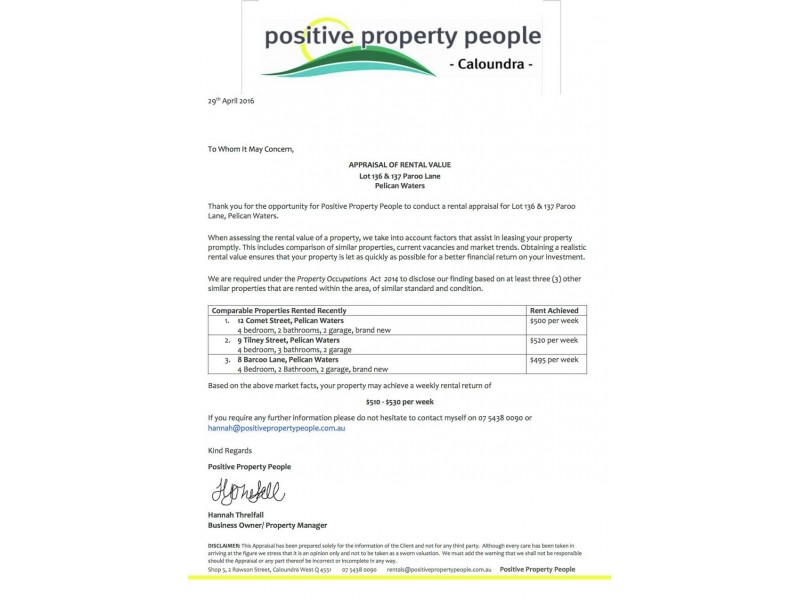 Lot 137 Paroo lane, Pelican Waters QLD 4551