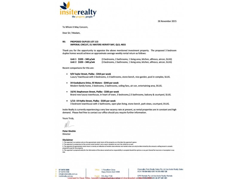 Lot 113 Imperial Circuit, ELI WATERS, Hervey Bay QLD 4655