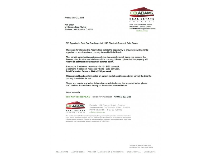 Lot 1143 Chestnut Crescent, Bells Reach, Caloundra QLD 4551