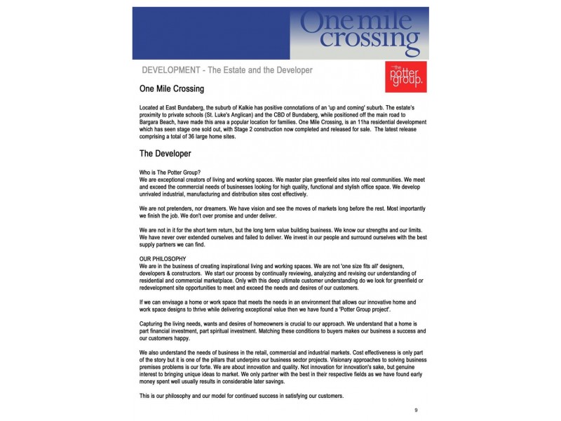 Lot 30 Alison Drive,  “One Mile Crossing Estate”, Kalkie QLD 4670