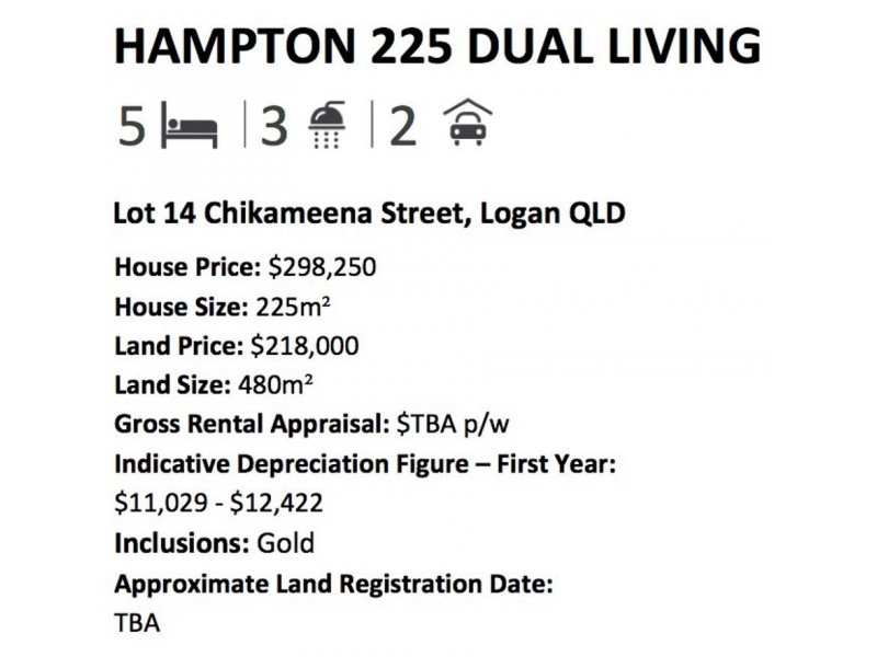Lot 14 Chikameena Street, Logan Reserve QLD 4133