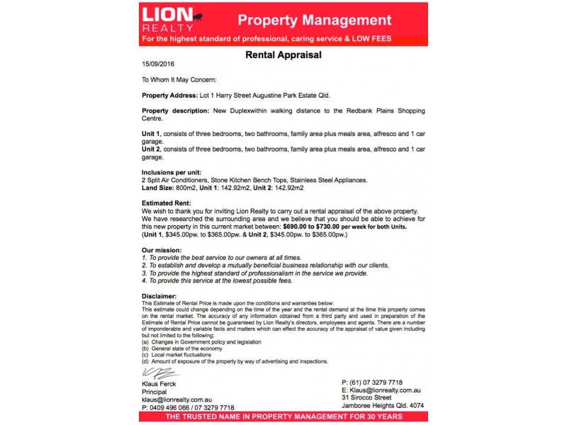 Lot 1 Augustine Park Estate, Ipswich QLD 4305