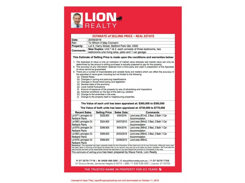 Lot 5 “Augustine Park Estate”, Ipswich QLD 4305
