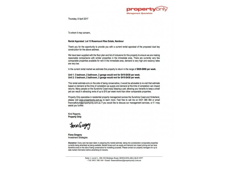 Lot 13 Esther Place.   “Rosemont Rise Estate”, Rosemount QLD 4560