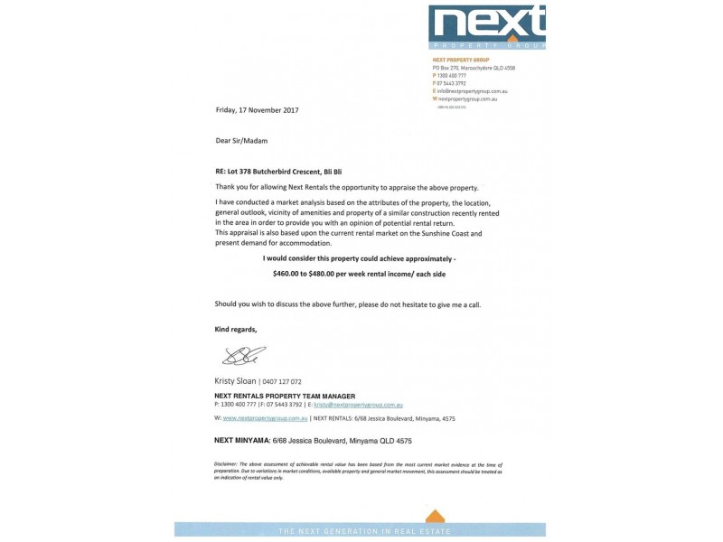 Lot 378 Butcherbird Crescent, (Park Lakes), Bli Bli QLD 4560