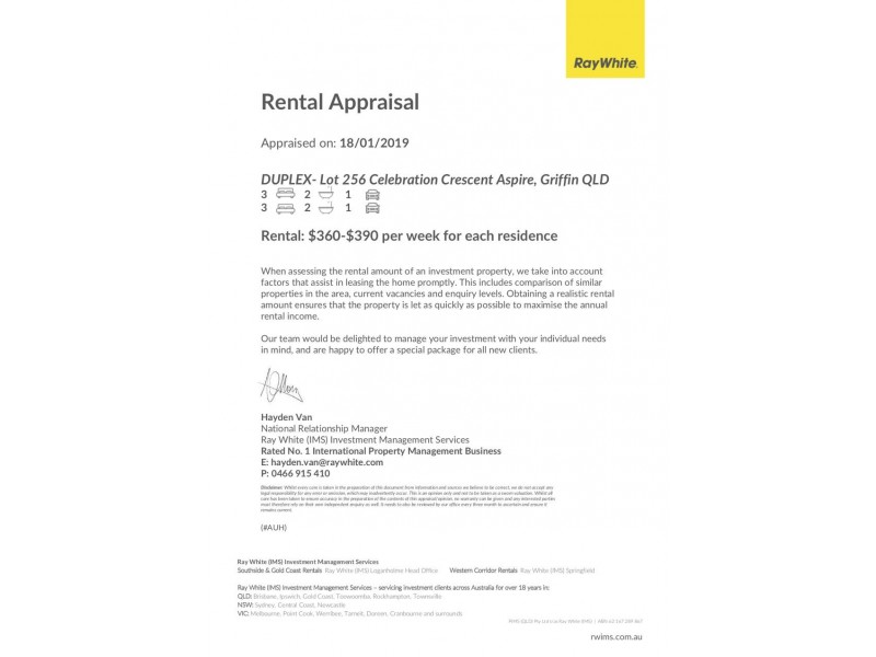 FIXED PRICE – DUPLEX PAIR, Griffin QLD 4503