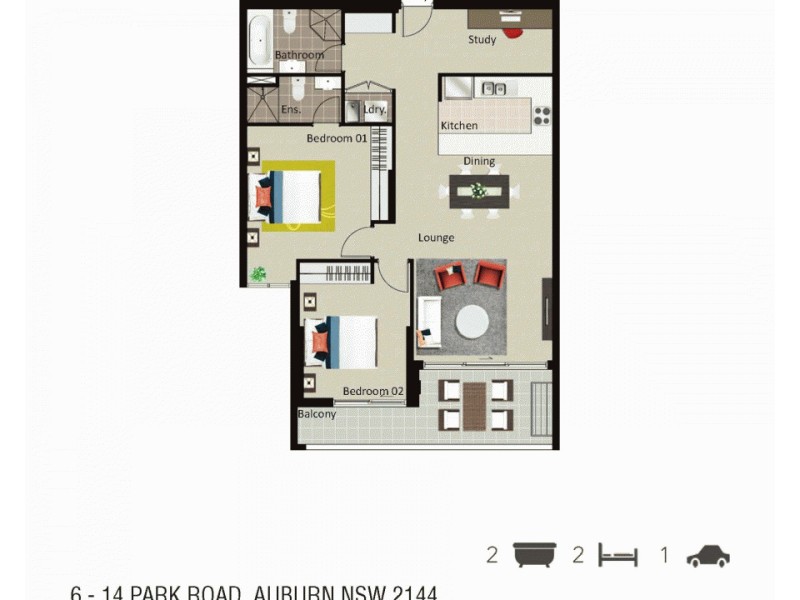 124/6-14 Park Road, Auburn NSW 2144 Floorplan