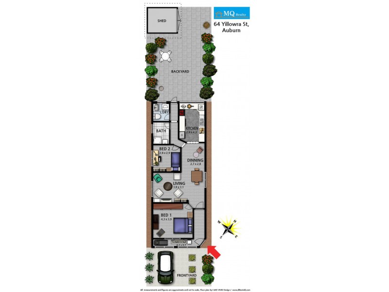 64 Yillowra Street, Auburn NSW 2144 Floorplan