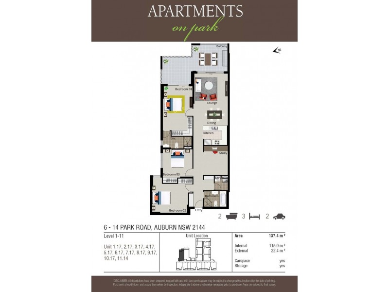 34/6 – 14 Park Road, Auburn NSW 2144 Floorplan