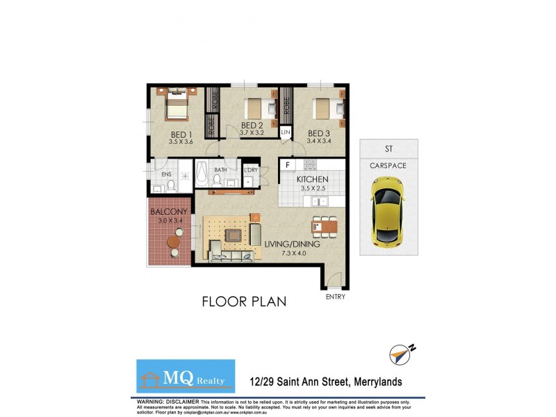 12/29-31 ST Ann St, Merrylands NSW 2160 Floorplan