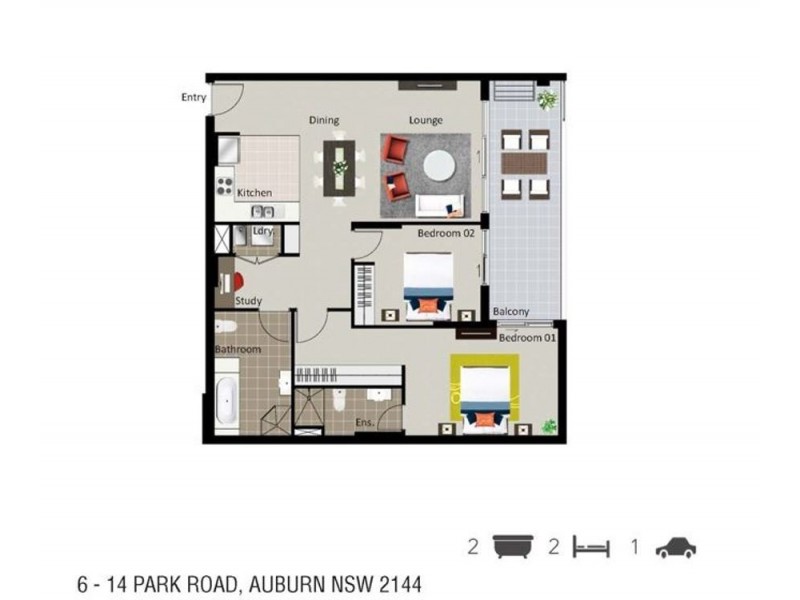 26/6-14 Park Road, Auburn NSW 2144 Floorplan