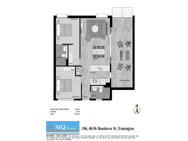 106/48-56 Bundarra St, Ermington NSW 2115 Floorplan