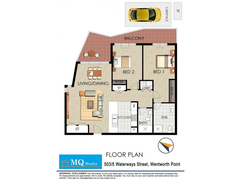503/5 Waterways Street, Wentworth Point NSW 2127 Floorplan