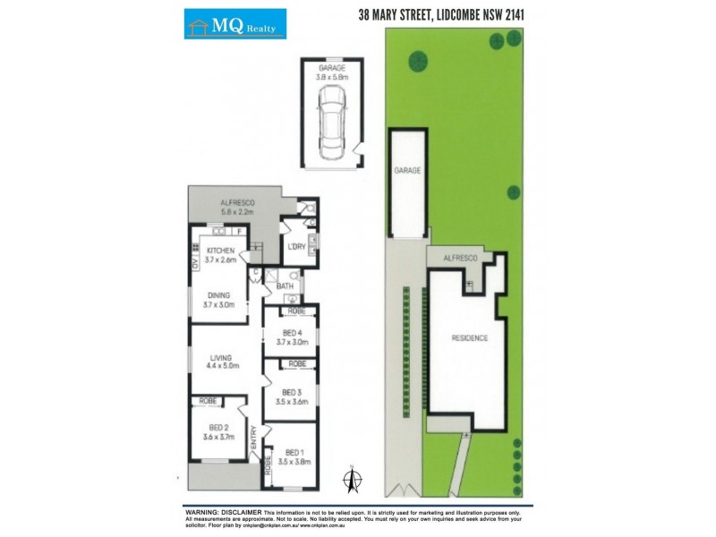 38 MARY STREET, Lidcombe NSW 2141 Floorplan