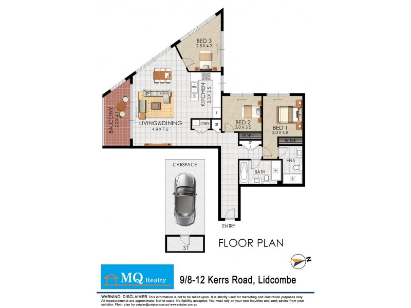 9 8-12 KERRS ROAD, Lidcombe NSW 2141 Floorplan