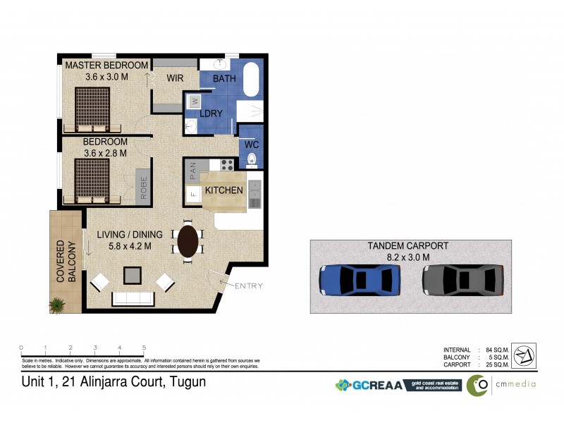 1/21 Alinjarra Cres, Tugun QLD 4224 Floorplan