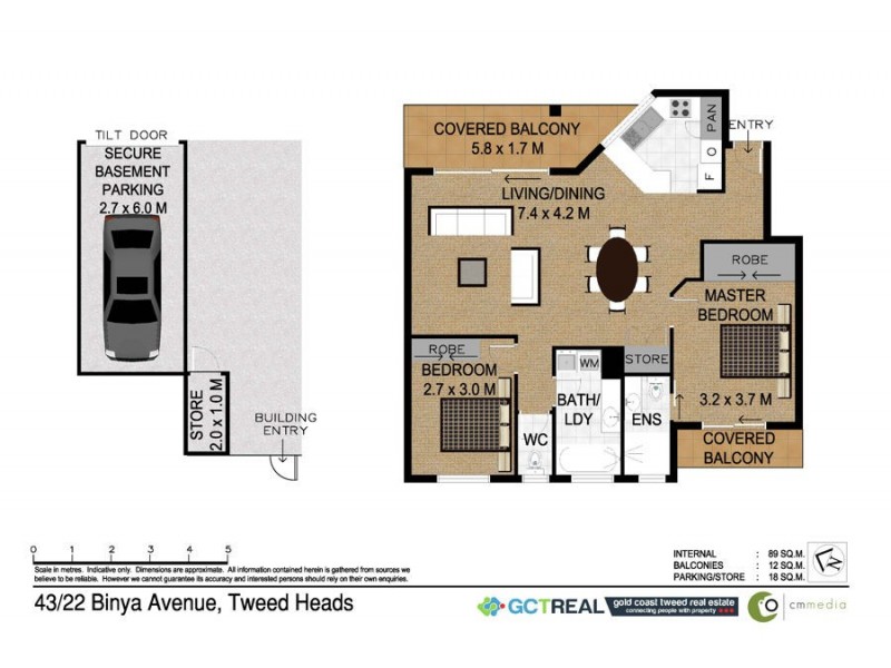 43/22 Binya Ave, Tweed Heads NSW 2485 Floorplan