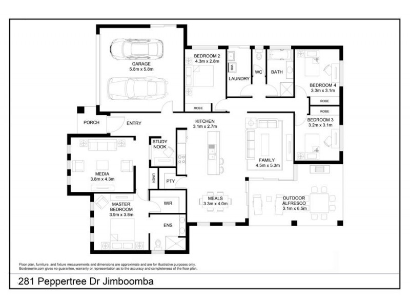 281 Peppertree Dr, Jimboomba QLD 4280 Floorplan