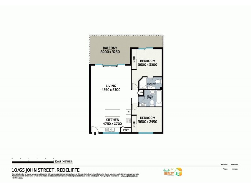 10/65 John St, Redcliffe QLD 4020 Floorplan