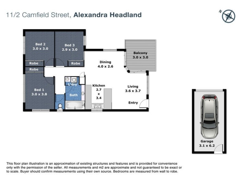 11/2 Camfield St, Alexandra Headland QLD 4572 Floorplan