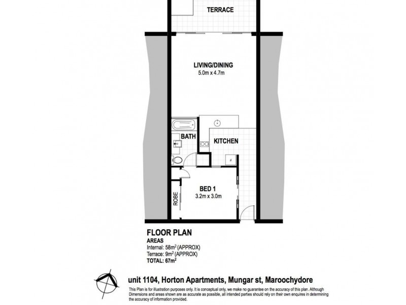 1105/1a Mungar St, Maroochydore QLD 4558 Floorplan