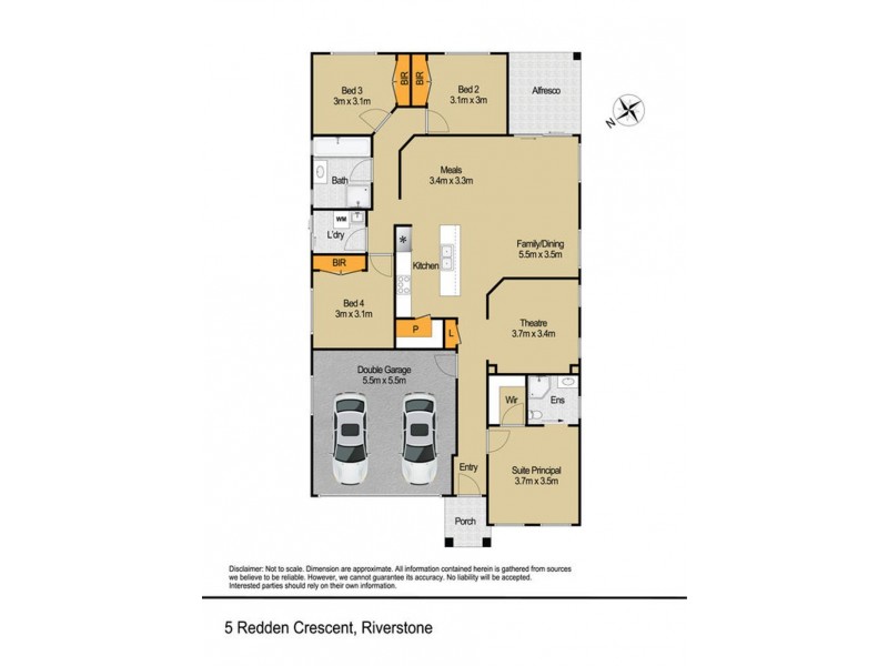 5 Redden Crescent, Riverstone NSW 2765 Floorplan