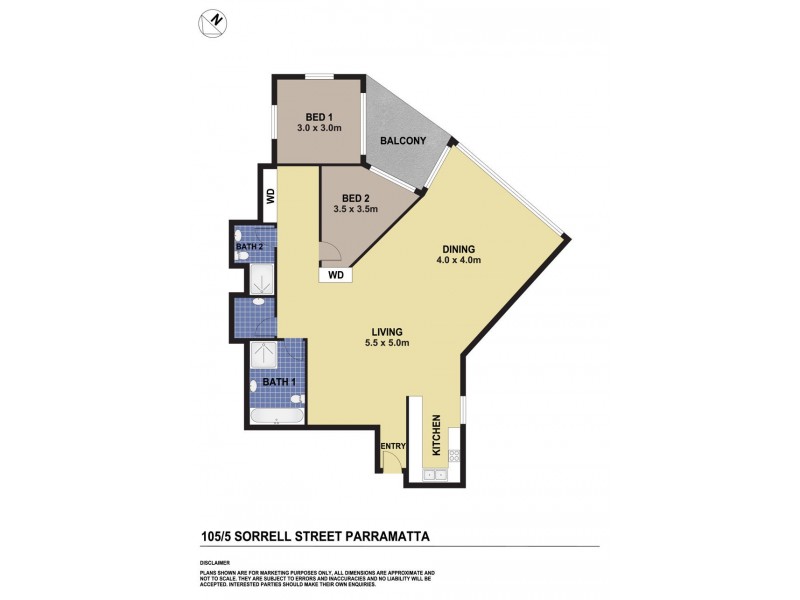 105/3 Sorrelle Street, Parramatta NSW 2150 Floorplan