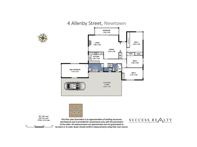 4 Allenby Street, Newtown QLD 4350 Floorplan
