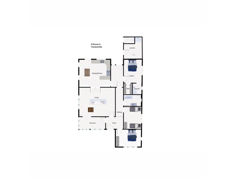 8 Dunne Street, Harristown QLD 4350 Floorplan