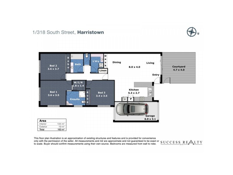 1/318b South Street, Harristown QLD 4350 Floorplan