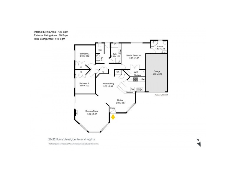 2/422 Hume Street, Centenary Heights QLD 4350 Floorplan