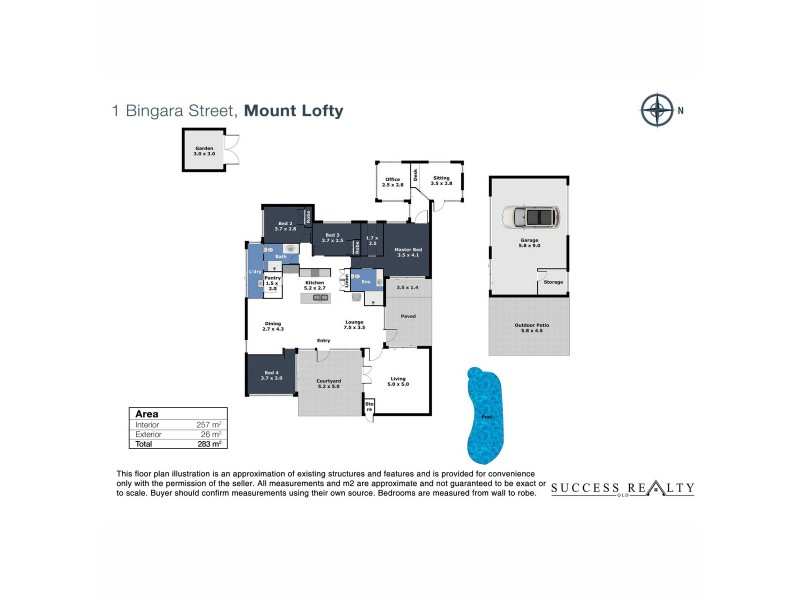 1 Bingara Street, Mount Lofty QLD 4350 Floorplan