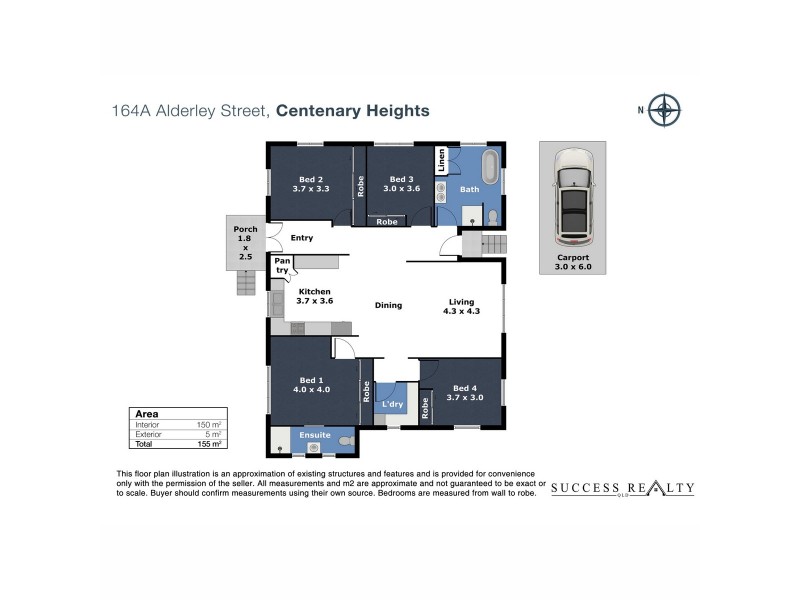 164 Alderley Street, Centenary Heights QLD 4350 Floorplan