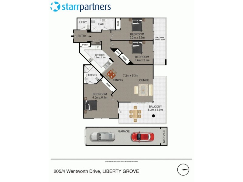 205/4 Wentworth Drive, Liberty Grove NSW 2138 Floorplan