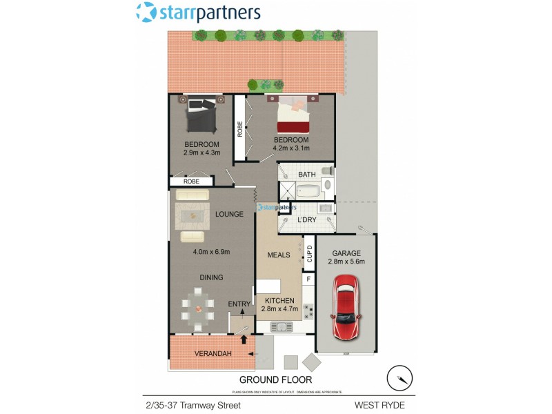 2/35-37 Tramway Street, West Ryde NSW 2114 Floorplan
