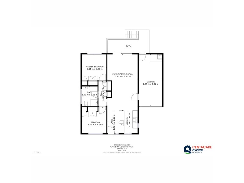 3/106 Gunn Street, Bridgewater TAS 7030 Floorplan