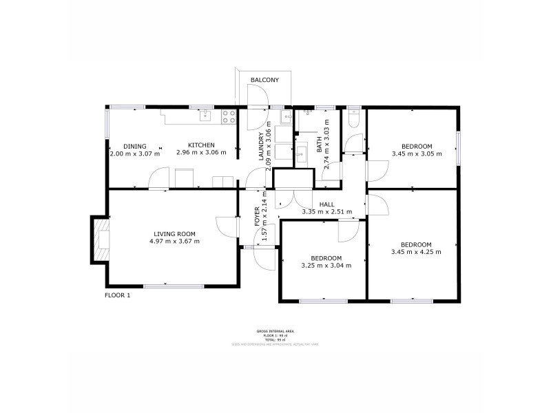 17 Tottenham Road, Gagebrook TAS 7030 Floorplan