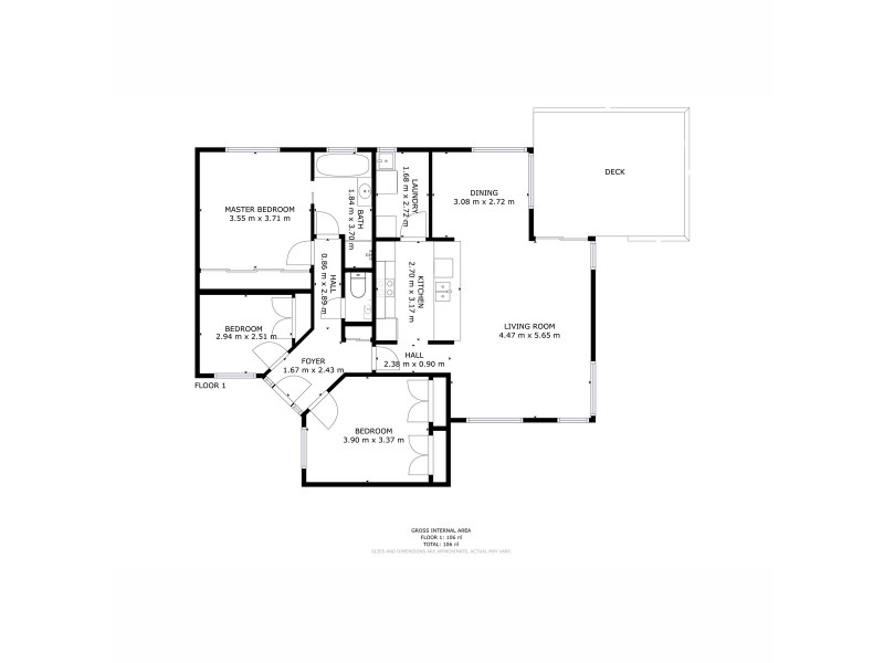 2/1 Dalmacia Place, Glenorchy TAS 7010 Floorplan