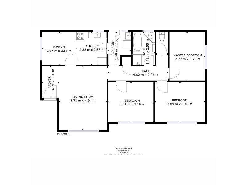 5 Fergusson Place, Bridgewater TAS 7030 Floorplan
