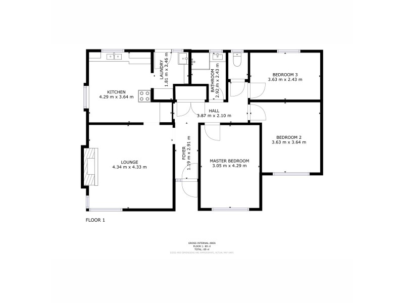 69 Finlay Street, Bridgewater TAS 7030 Floorplan