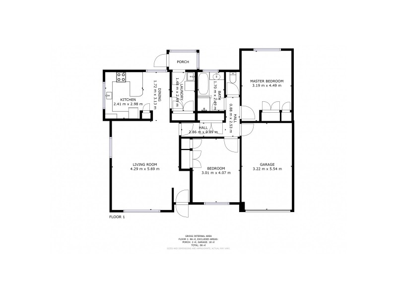 2/5 Philip Avenue, Montrose TAS 7010 Floorplan