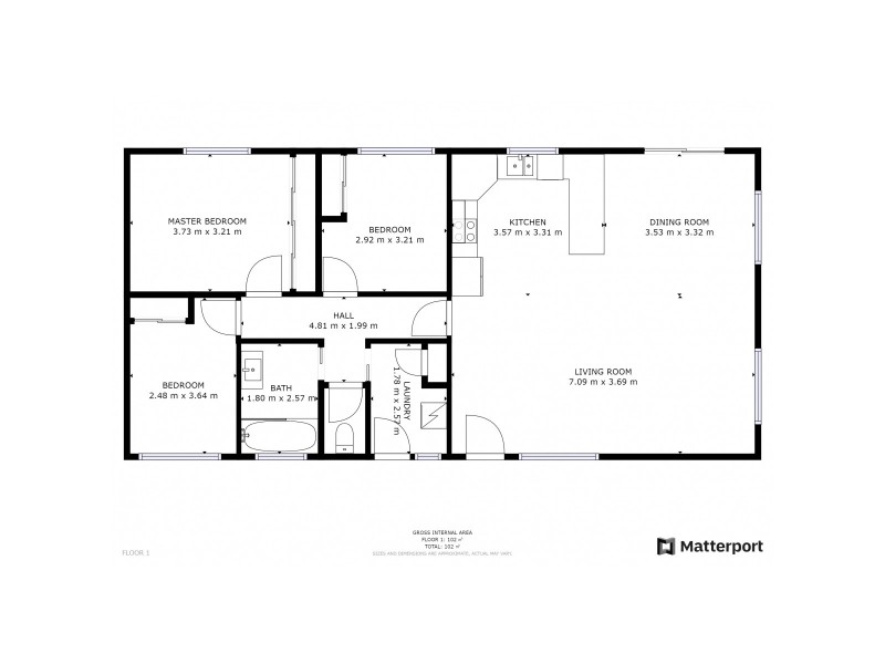 1 Euston Place, Bridgewater TAS 7030 Floorplan