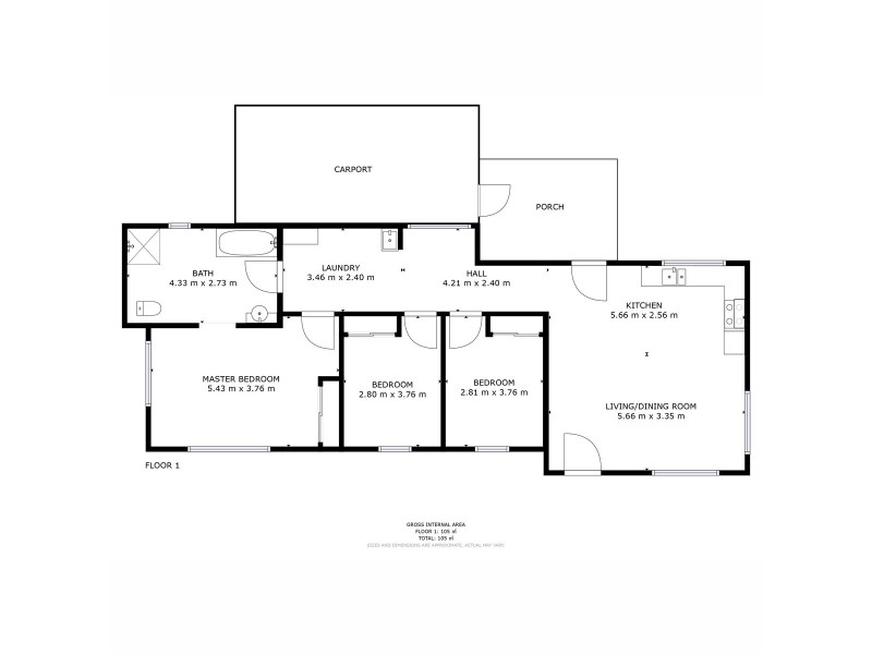 18 Gunn Street, Bridgewater TAS 7030 Floorplan
