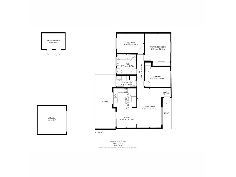 2 Nicholas Avenue, Dodges Ferry TAS 7173 Floorplan