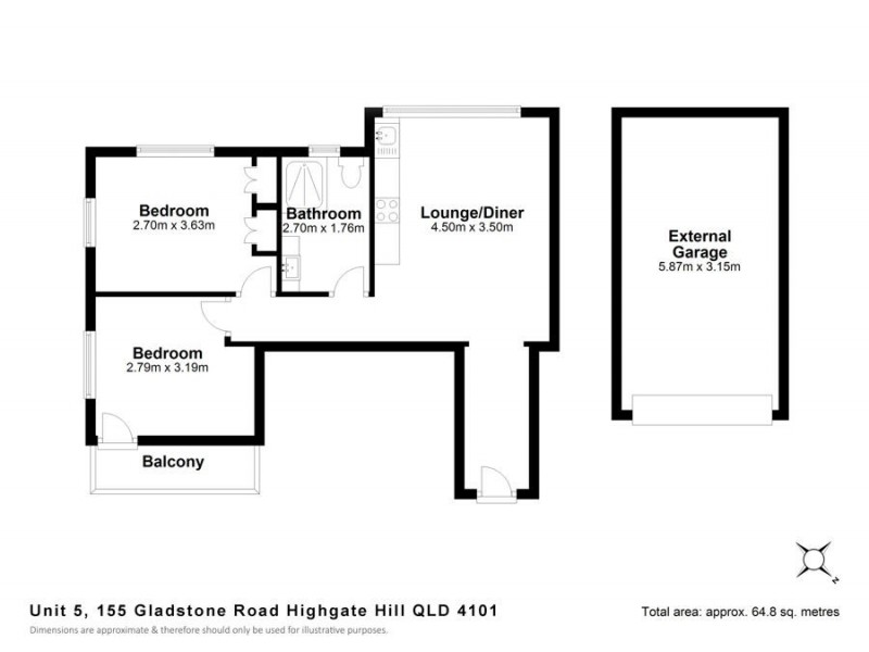 5/155 Gladstone Road, Highgate Hill QLD 4101 Floorplan
