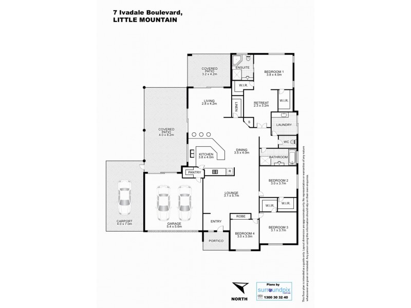 7 Ivadale Boulevard, Little Mountain QLD 4551 Floorplan