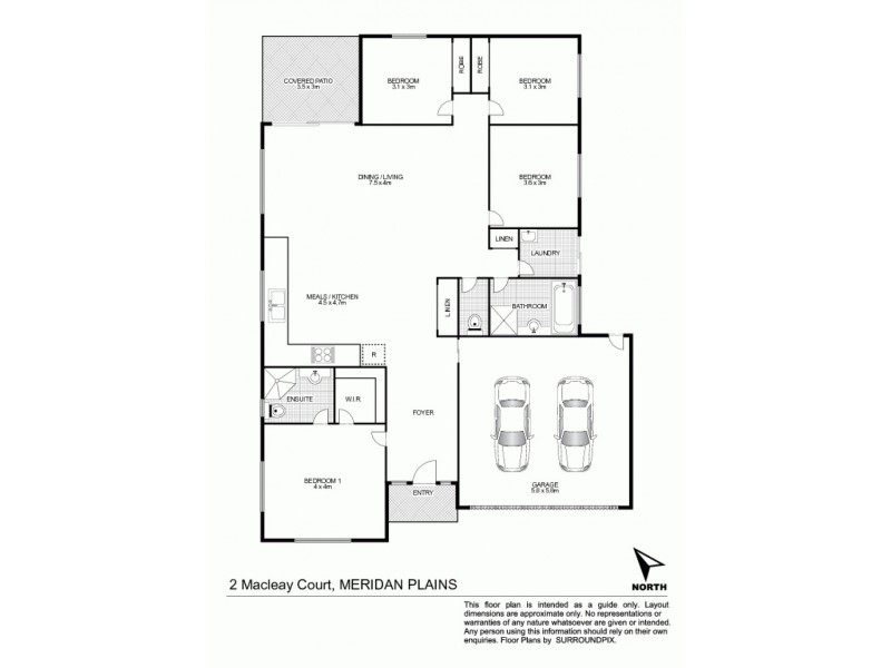 2 Macleay Court, Meridan Plains QLD 4551 Floorplan