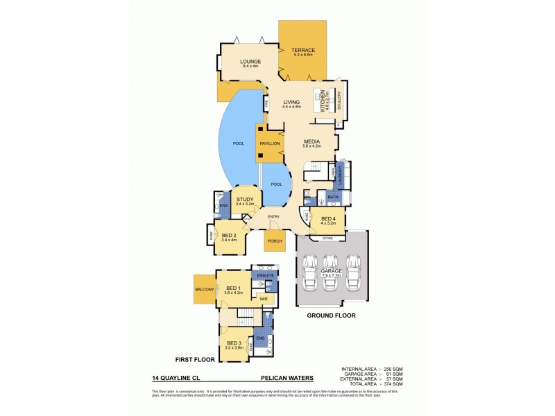 14 Quayline Close, Pelican Waters QLD 4551 Floorplan